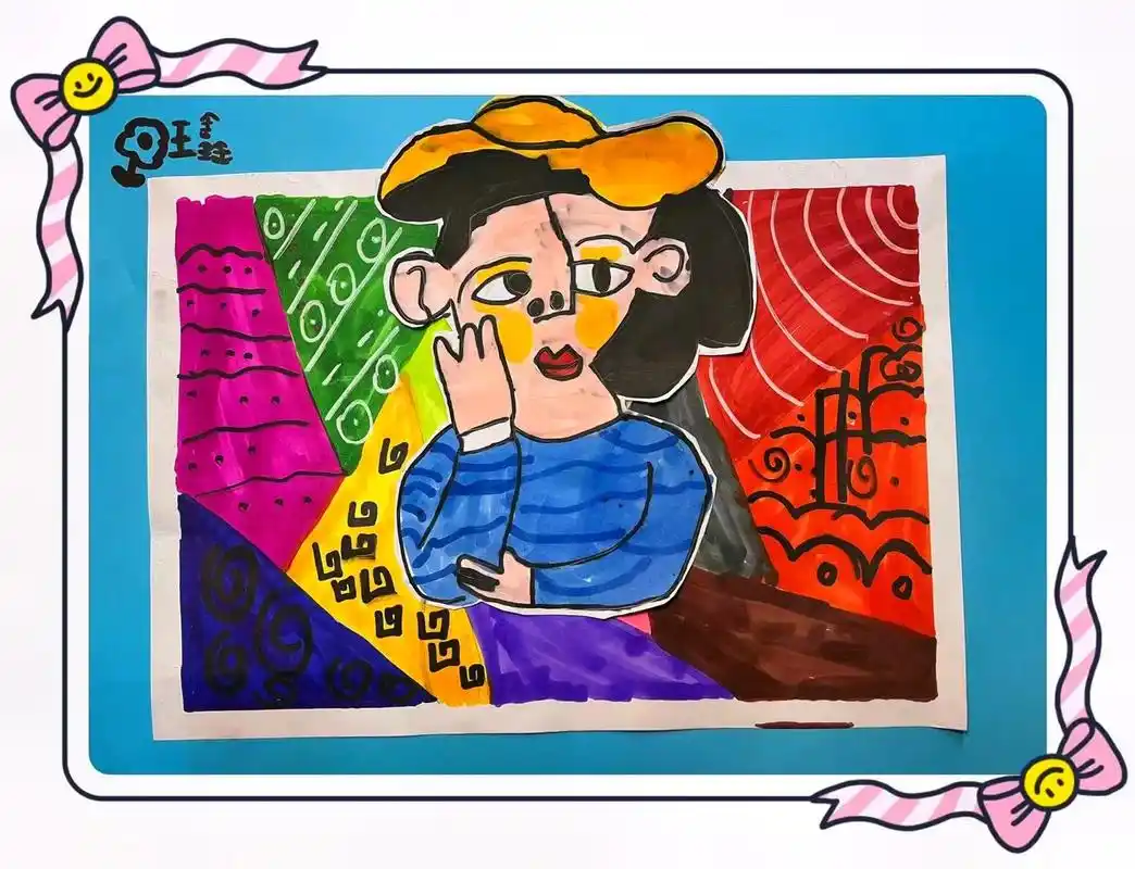 学员美术作品欣赏.致敬 艺术大师《毕加索》[拥抱]宝子们学到 - 抖音