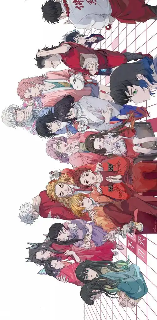 鬼灭之刃# 大合照「平安」画师lof:时与余予臾