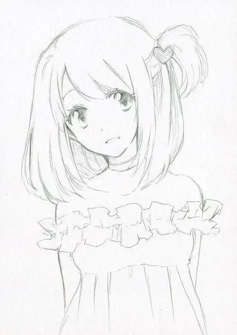 公主简笔画美少女小女孩素描