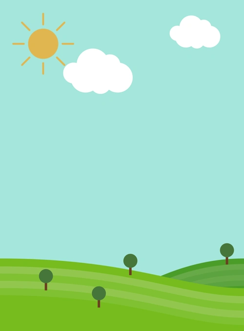 矢量草地蓝天卡通背景