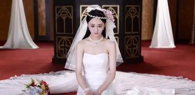 郑爽唯美婚纱照 动人惹人怜-大众点评结婚频道