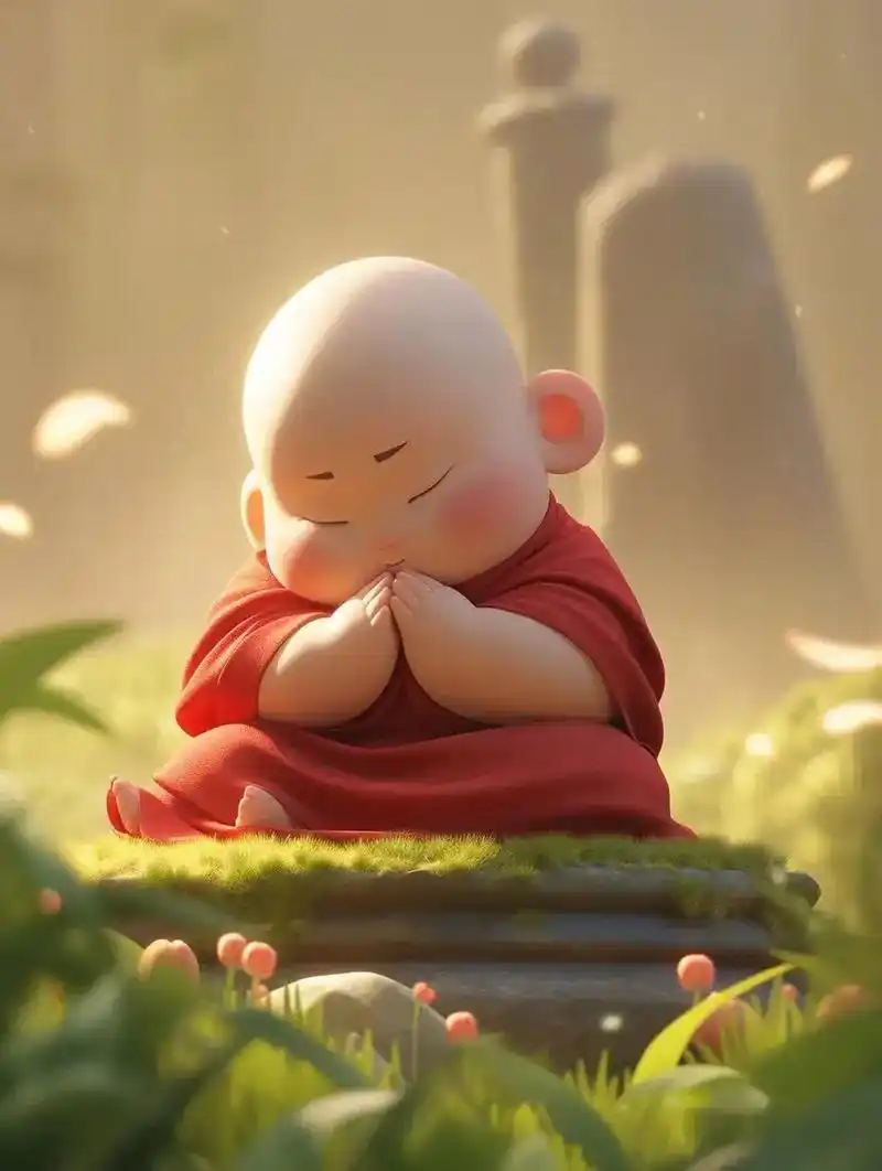 头像分享,可爱的小和尚,萌萌哒 #百度秋冬打卡挑战赛