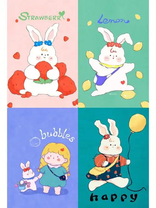 兔子插画合集