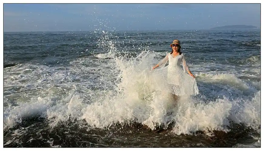 相约盐洲岛-阳光,海滩,美女,海浪交响曲