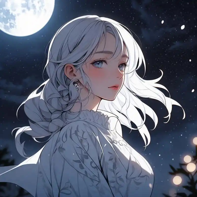 白月光ins漂亮女生模糊头像 🌙✨