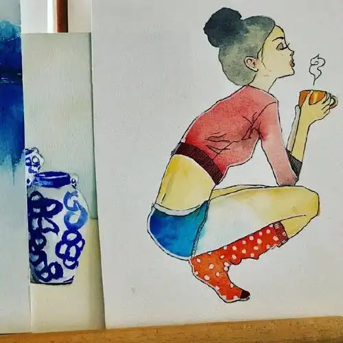 原来徐静蕾画画那么好,网友:行走在娱乐圈的艺术家