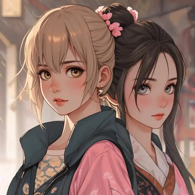 动漫风姐妹头像9378