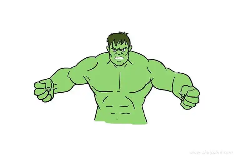 绿巨人怎么画绿巨人简笔画步骤