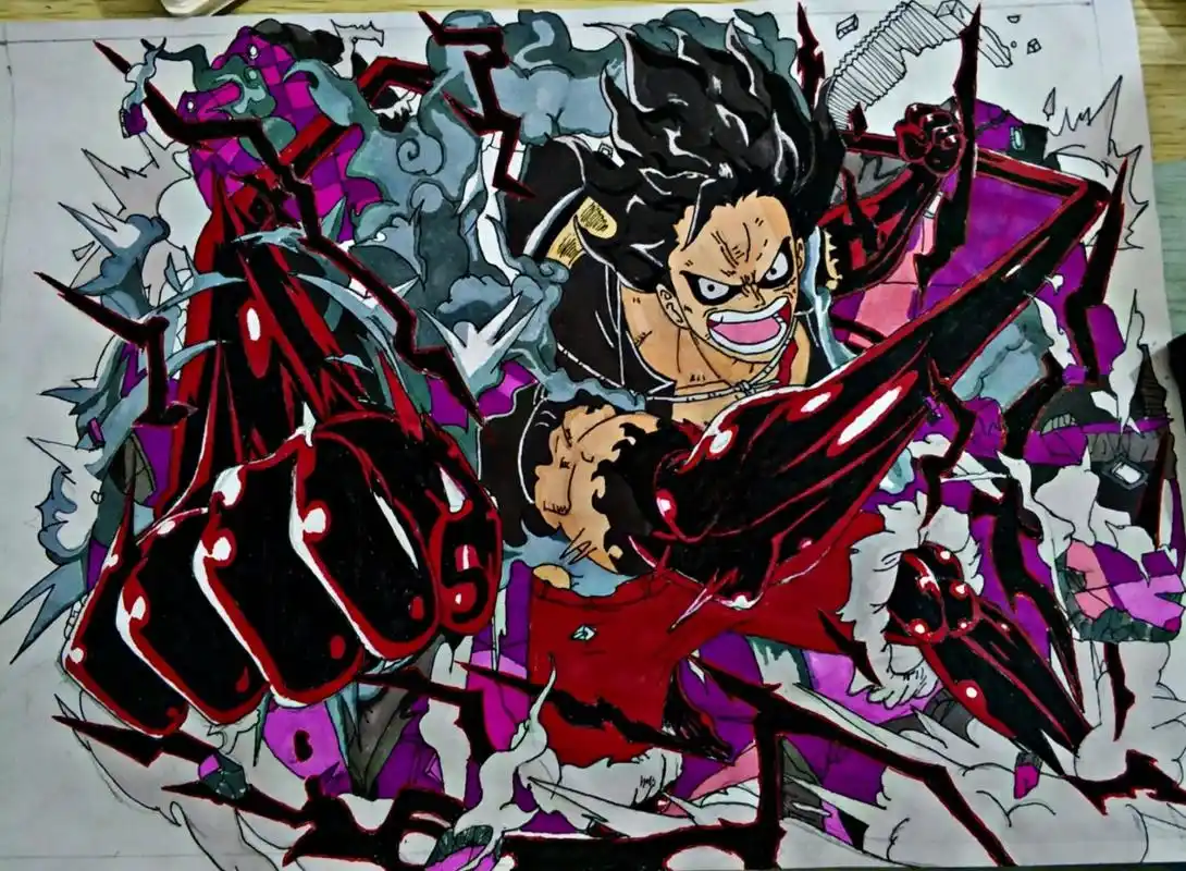 临摹丨四档蛇人路飞! 喜欢点赞评论关注哟78