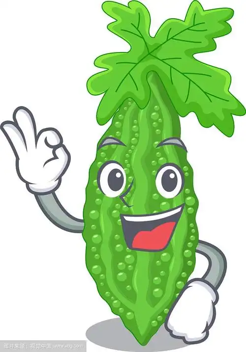 好的,苦瓜瓜形状卡通