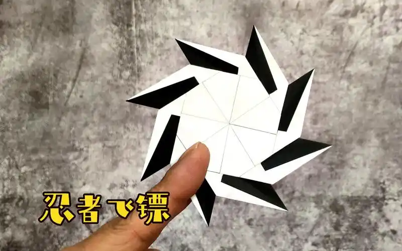 折纸教程,可以变形的忍者飞镖,简单又好玩的暗器,全过程学习.