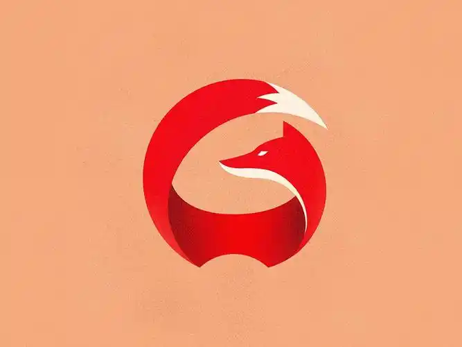 红色狐狸logo设计