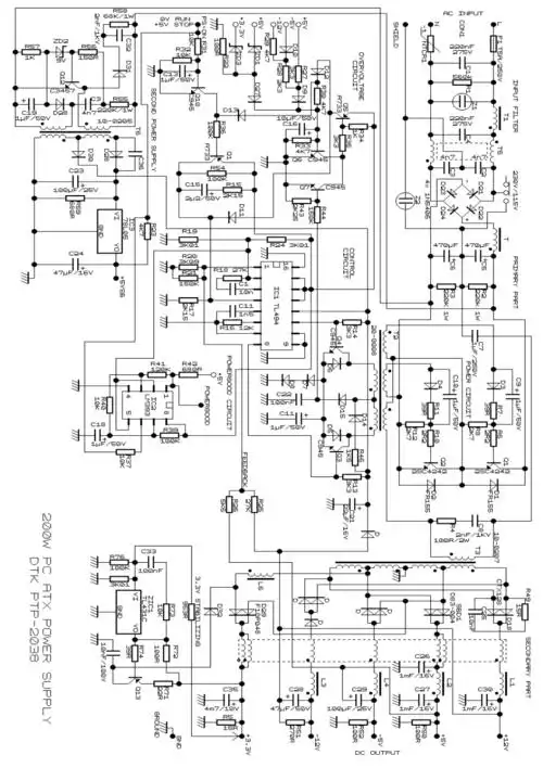 pc机台式机开关电源电路原理附原理图