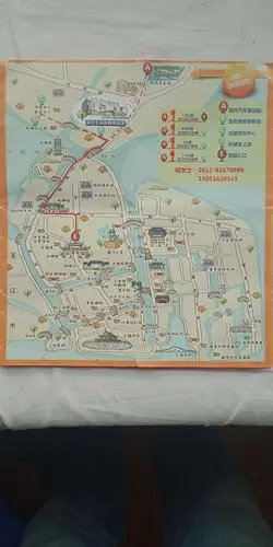 从导游图b点到周庄古镇景区大门,也只有十五分钟路程.