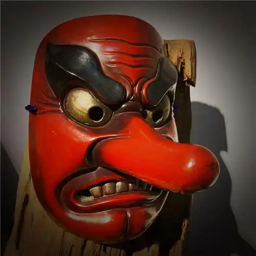 鸿木斋 日本能面面具 天狗面具 cj270 (1).jpg