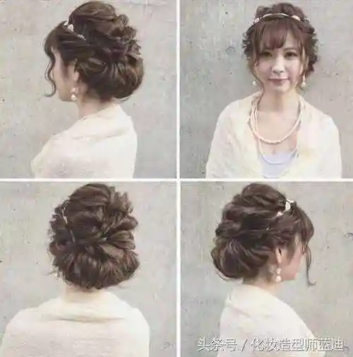 短发盘发短发也能盘出女神气质发型