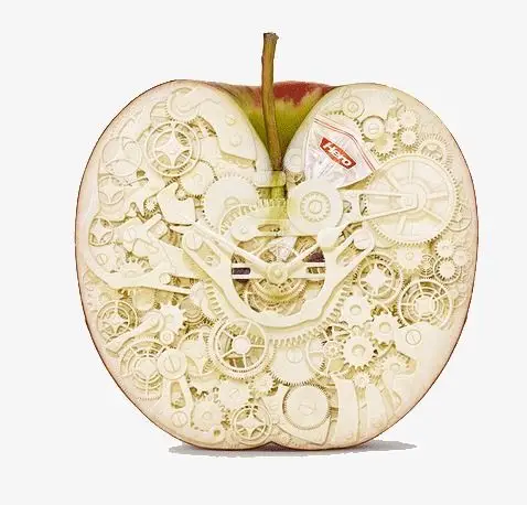 个性苹果图案png素材-90设计