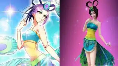 孔雀仙子简笔画叶罗丽陈思思白光莹冰公主简笔画叶罗丽简笔画文化绘画