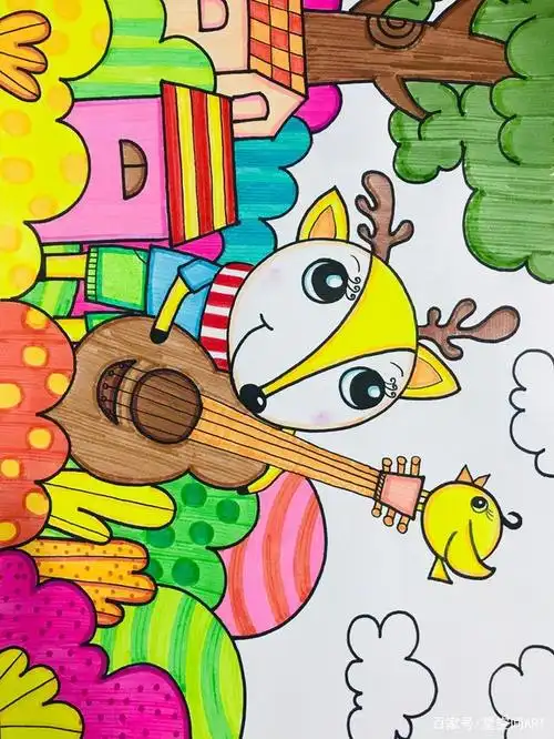 儿童画《动物音乐会》,一起来学习吧