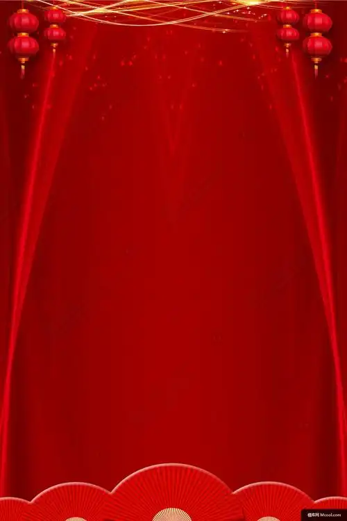 红色喜庆全家墙相册版面新年春节日海报影楼后期背景ps素材