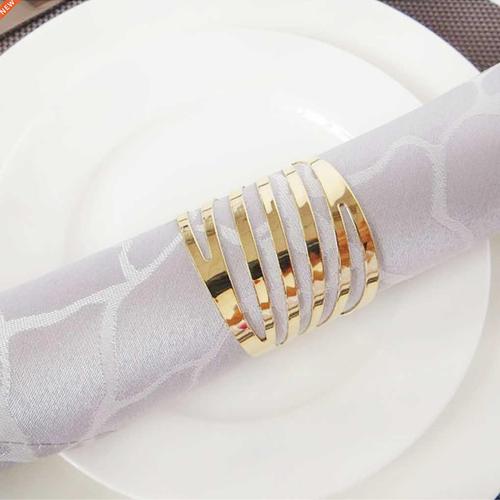 12pcs back pattern metallic wedding napkin rings table decor