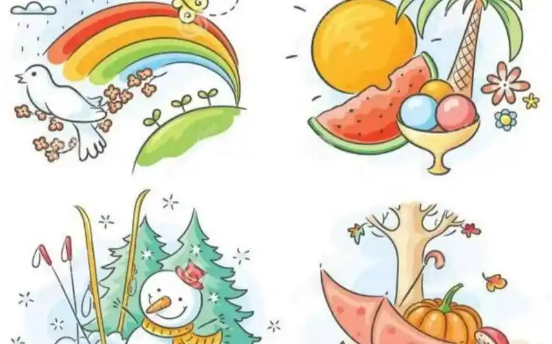 seasons四季springsummerautumnfallwinter主题英语歌曲口语课-歌词