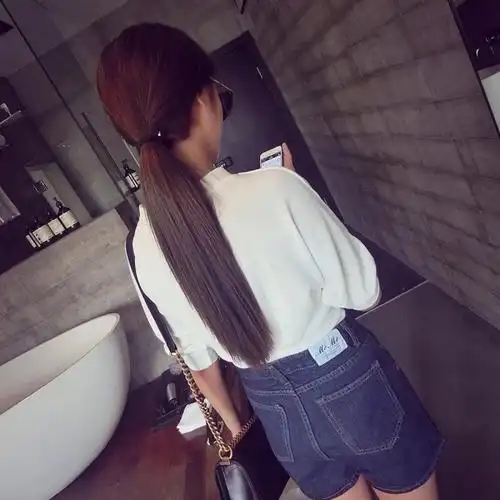 马尾 长 直发 背影 女头像 by:李倩