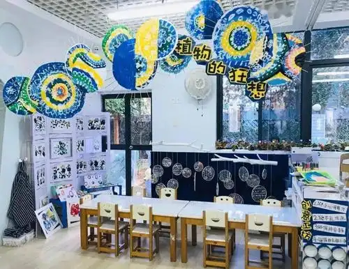 幼儿园美工室是充满美感的艺术空间,创意用心的环境可以让孩子尽情