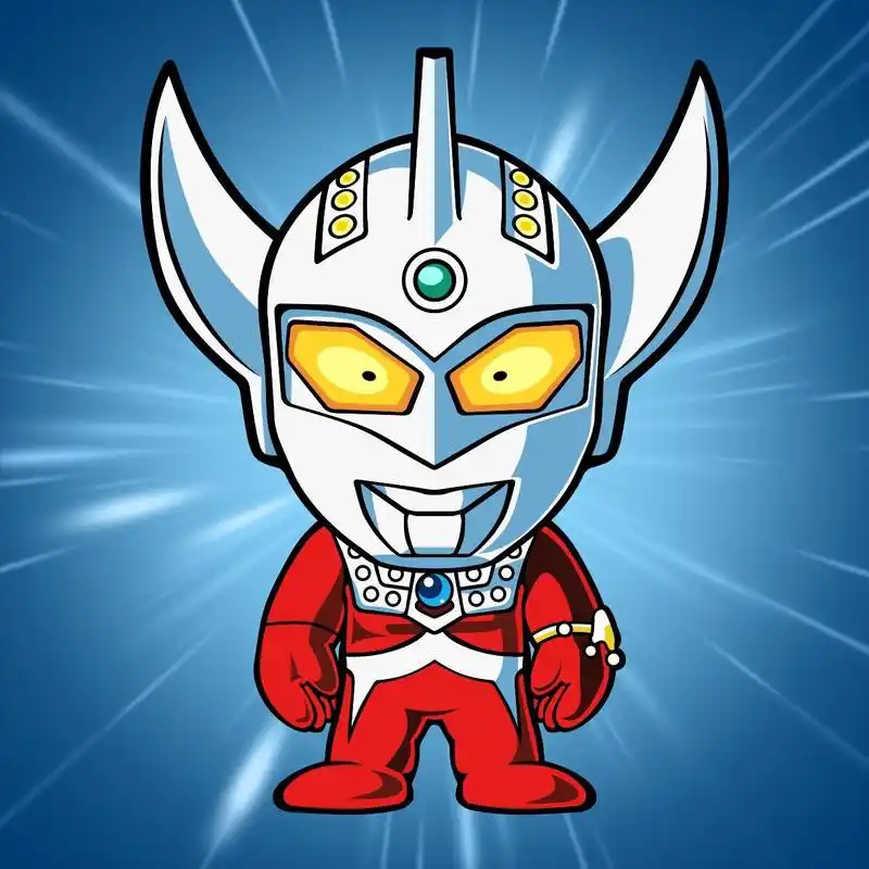 q版奥特曼头像 原图很模糊,重新绘制了一下.