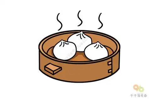 丰富早餐 包子简笔画步骤图可爱包子简笔画怎么画包子画法步骤教程