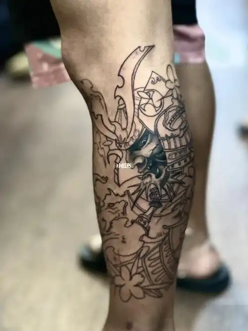 鬼武士纹身手稿