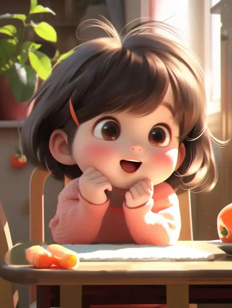 可爱小女孩头像.#ai绘画 #卡通头像 #萌娃 - 抖音