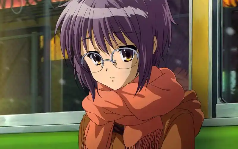 凉日的忧郁长门有希动漫桌面壁纸