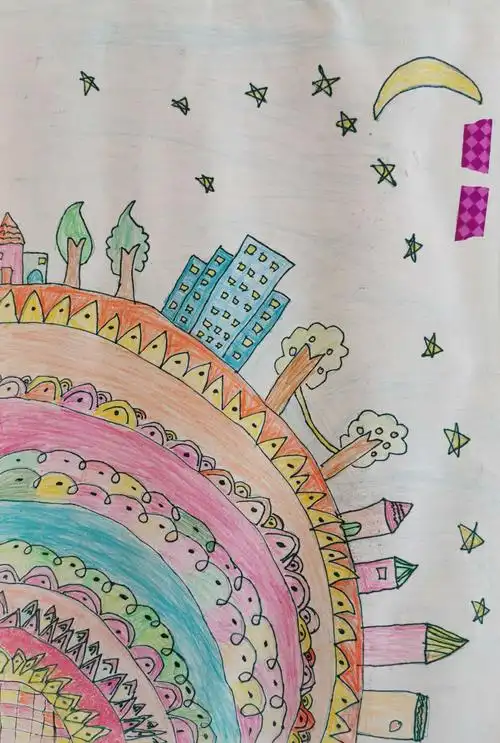 嵩县双语江苏实验学校初中部七年级元旦美术作品展