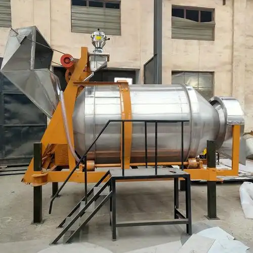 不锈钢连续型滚筒搅拌机 脱水蔬菜麦片混料机 酱菜食品混合拌料机