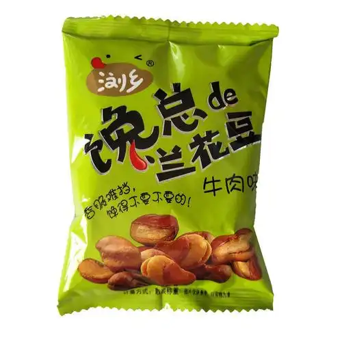 浏乡馋总的兰花豆蟹黄味牛肉味蚕豆蟹香豆瓣带壳蚕豆小包装 混合2500