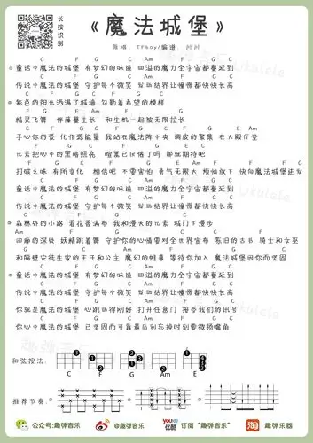 魔法城堡吉他谱(图片谱,尤克里里,弹唱)_tfboys(the fighting boys)