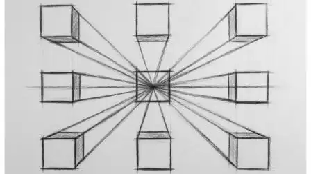 030 【素描基础】 平行透视(一点透视)