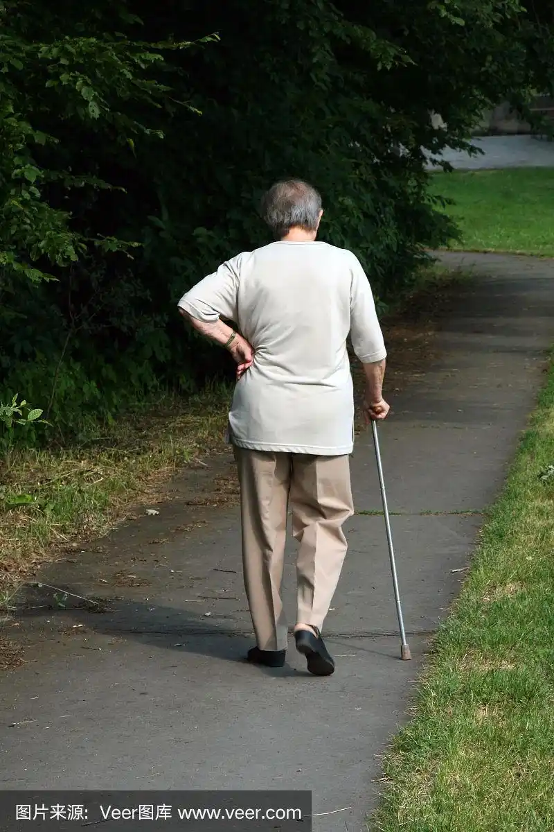 老年人在公园散步