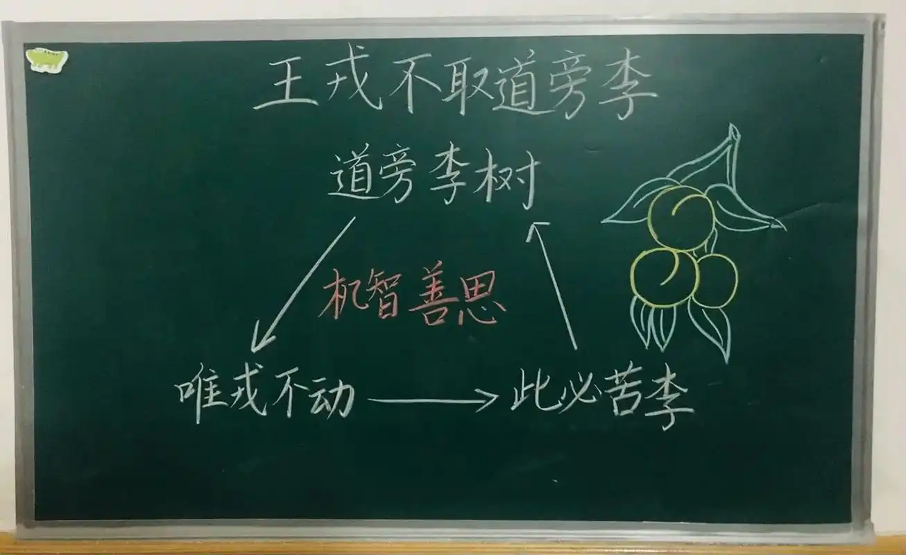 四(上)《王戎不取道旁李》板书设计 #小学语文板书设计