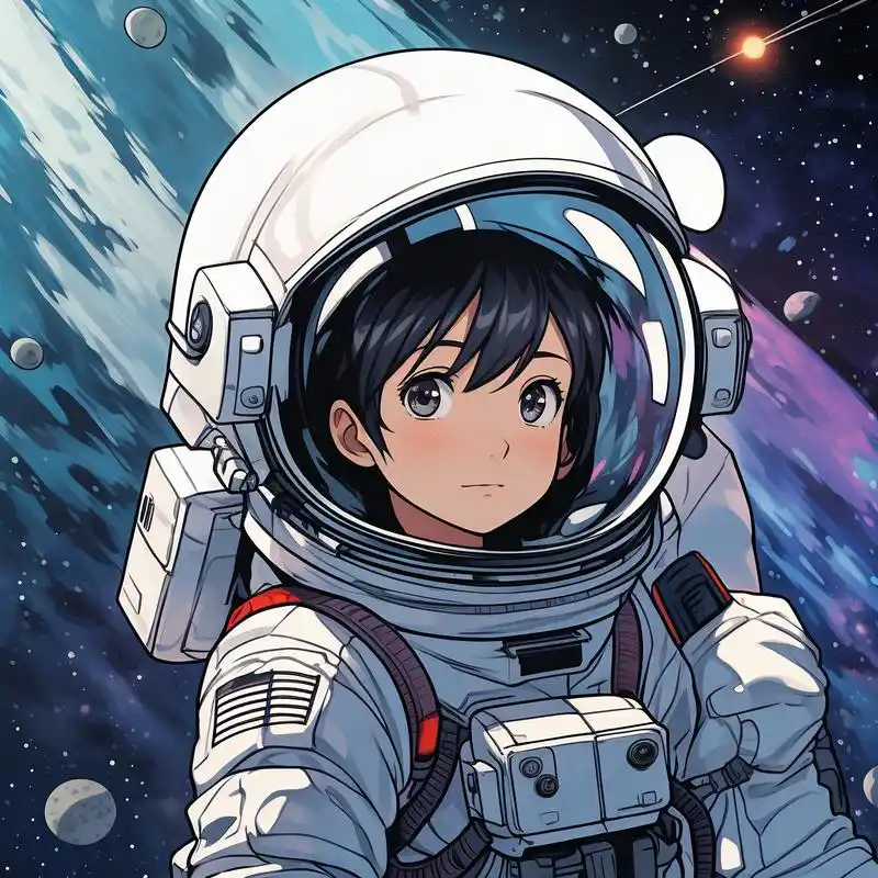 996904宇航员头像,探索宇宙奥秘90 想象一下,身穿厚重宇航服