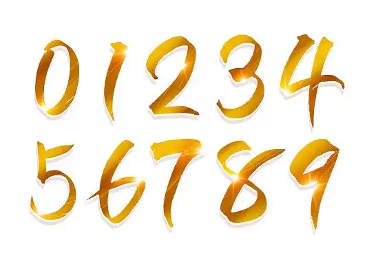 艺术字体数字图片