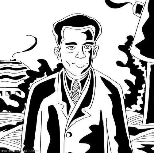 黑白人物装饰之男性图片