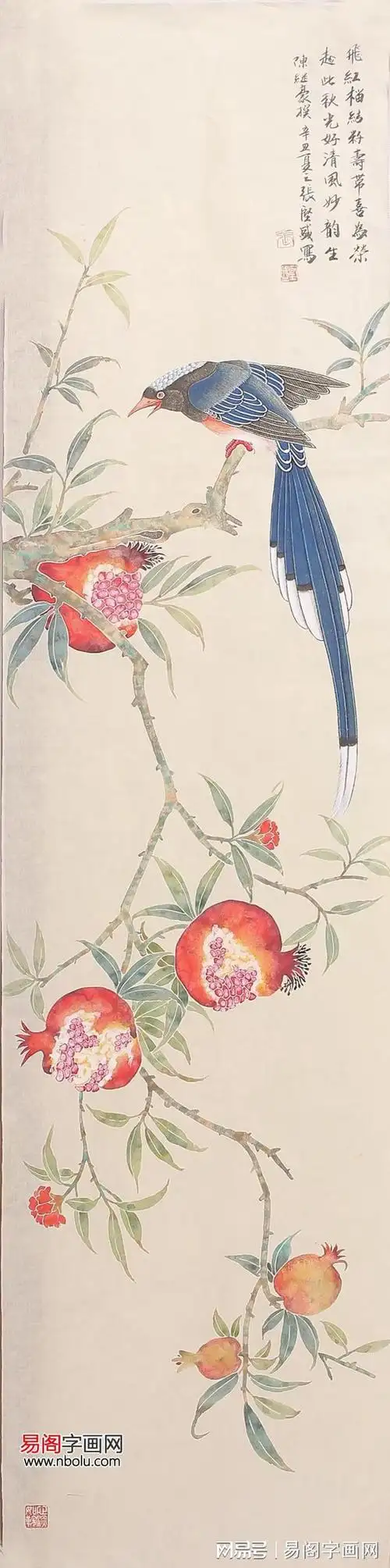 张坚盛工笔花鸟画赏析: 沉静细致,淡雅灵动|绘画|写意|工笔画_网易订