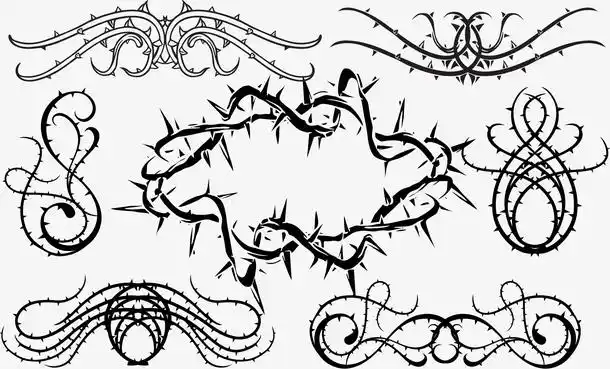 手绘/卡通 卡通元素 > 多款荆棘 收藏 [声明] 觅元素所有素材为用户