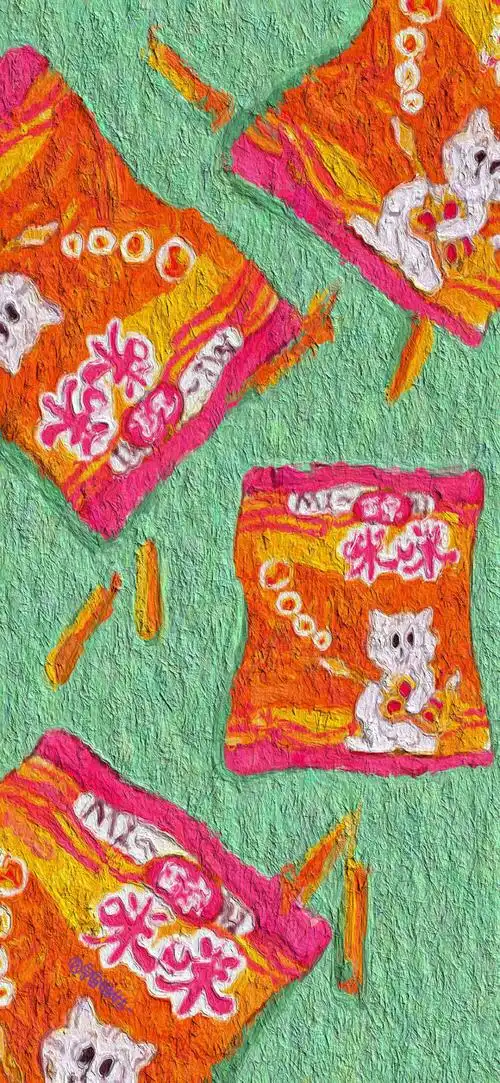 零食油画壁纸