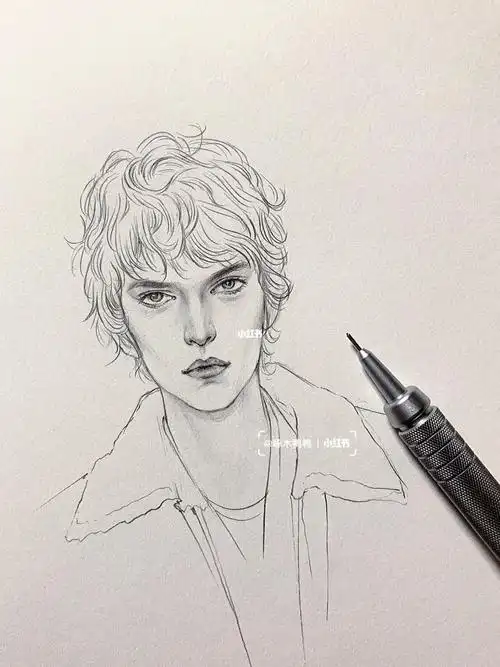 被卷发难到096995#北京服装学院服装设计考研  #手绘服装效果图