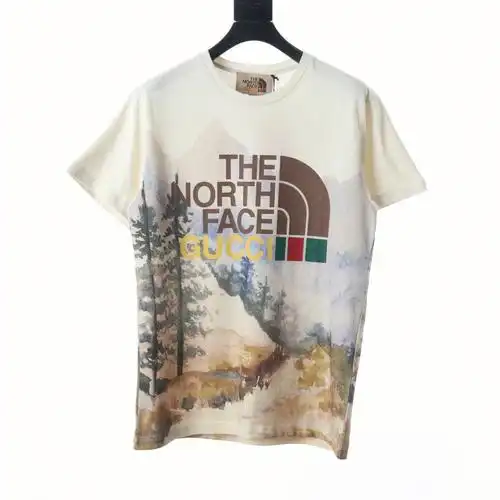 gucci x tnf 22ss 联名款 山水画短袖t恤