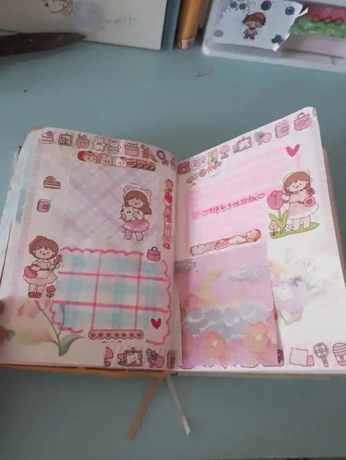 粉色系小机关手帐