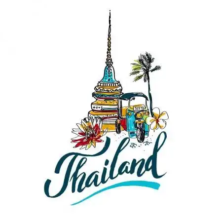 名称:到泰国旅游信息图形元素矢量图